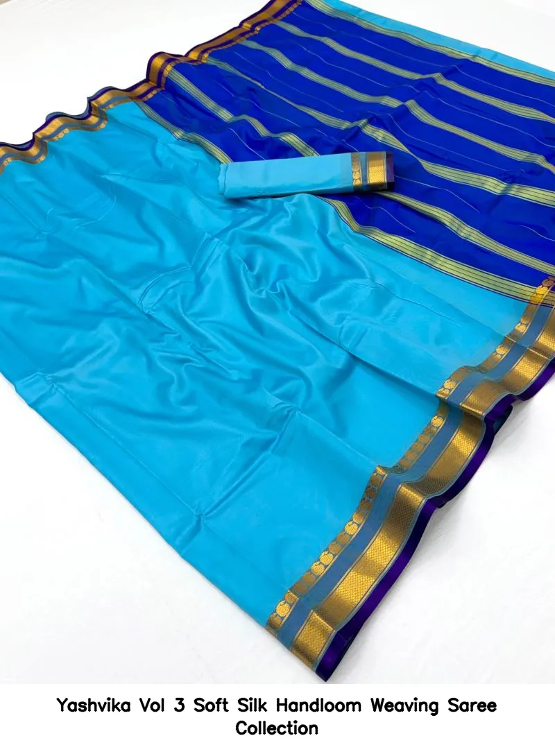 Yashvika Vol 3 Soft Silk Handloom Weaving Saree Collection - Image 3