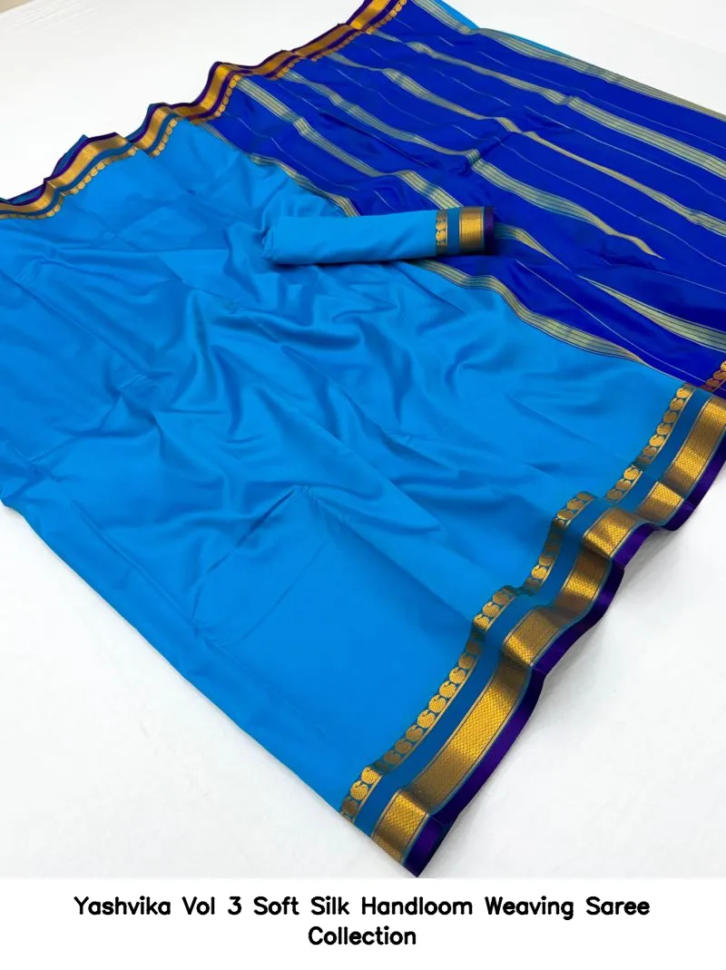 Yashvika Vol 3 Soft Silk Handloom Weaving Saree Collection - Image 4