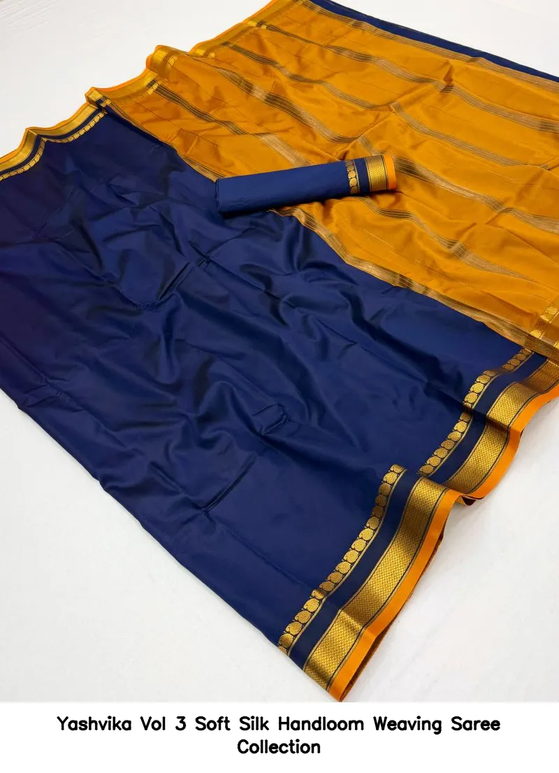 Yashvika Vol 3 Soft Silk Handloom Weaving Saree Collection - Image 5