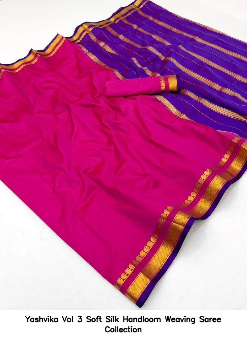 Yashvika Vol 3 Soft Silk Handloom Weaving Saree Collection - Image 8