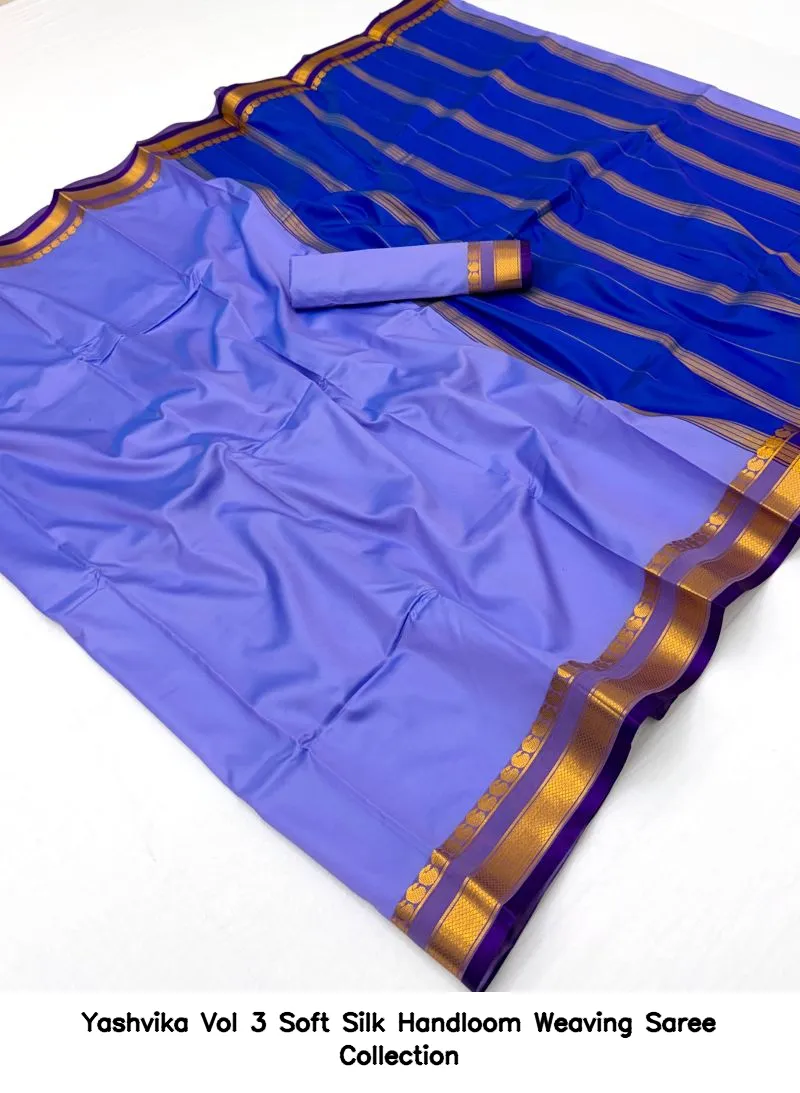 Yashvika Vol 3 Soft Silk Handloom Weaving Saree Collection - Image 9