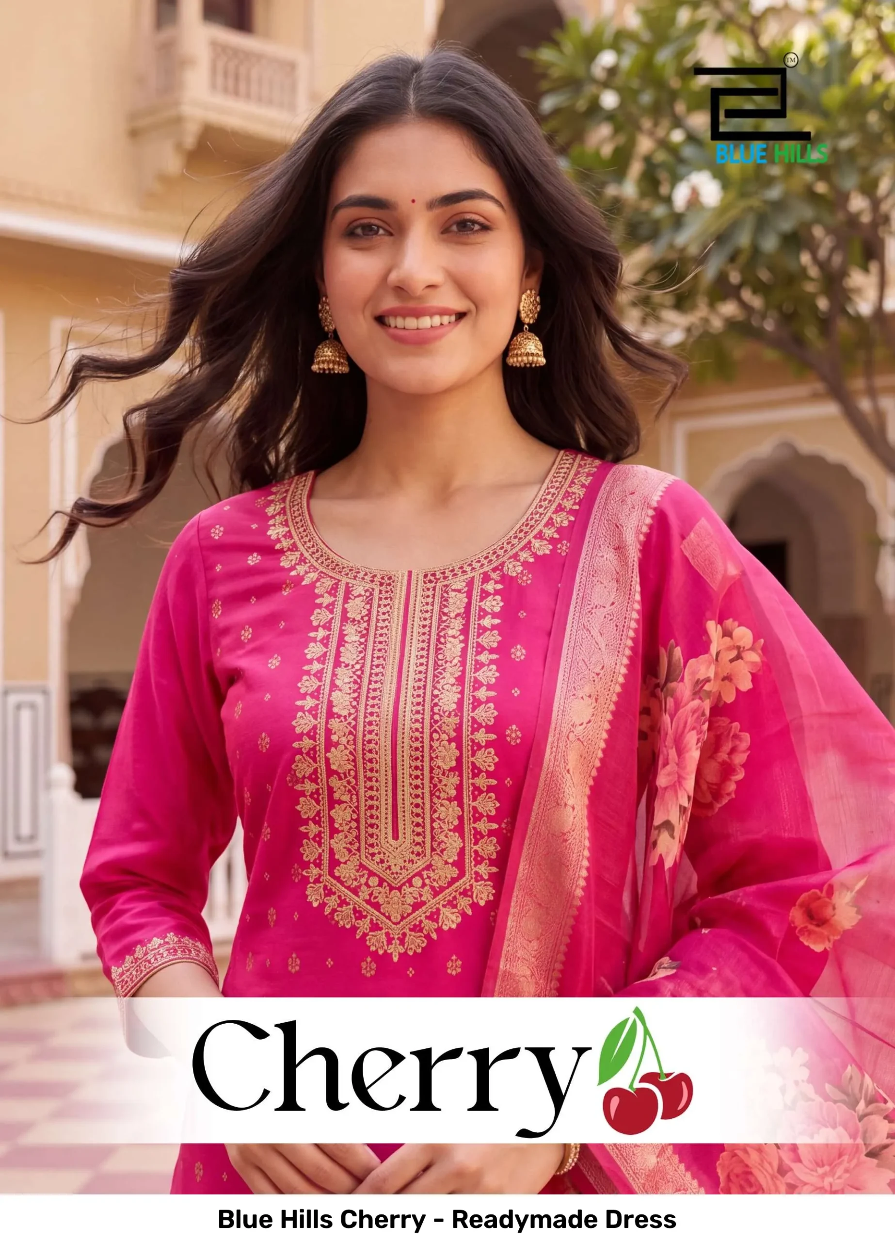 Blue Hills Cherry - Readymade Dress
