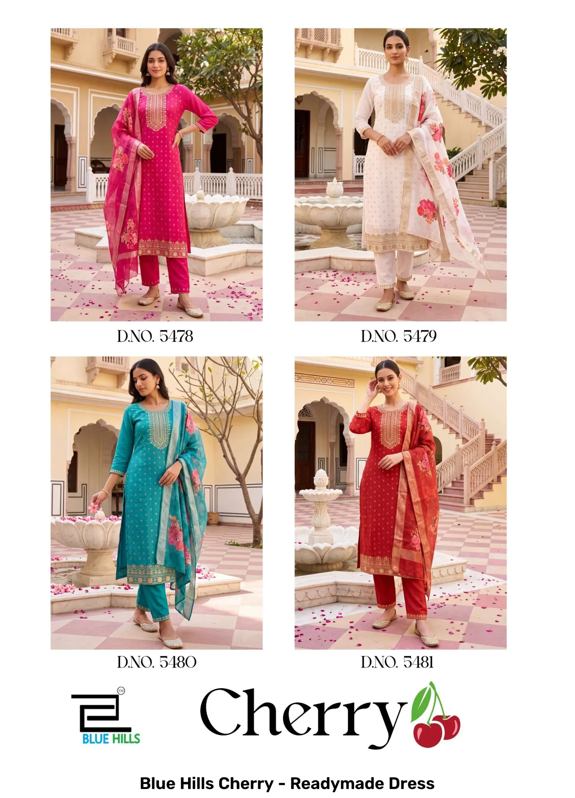 Blue Hills Cherry - Readymade Dress - Image 3