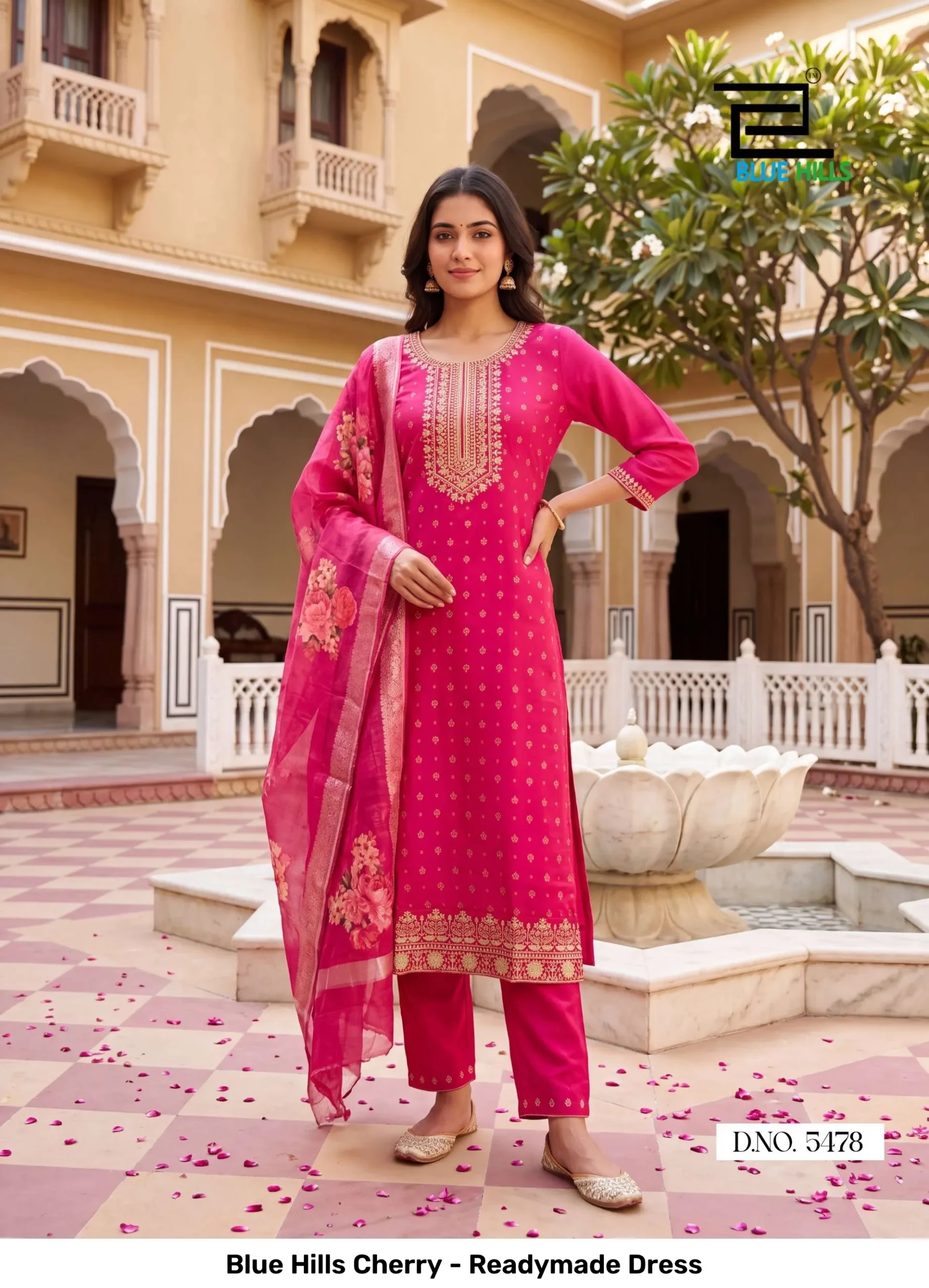 Blue Hills Cherry - Readymade Dress - Image 5