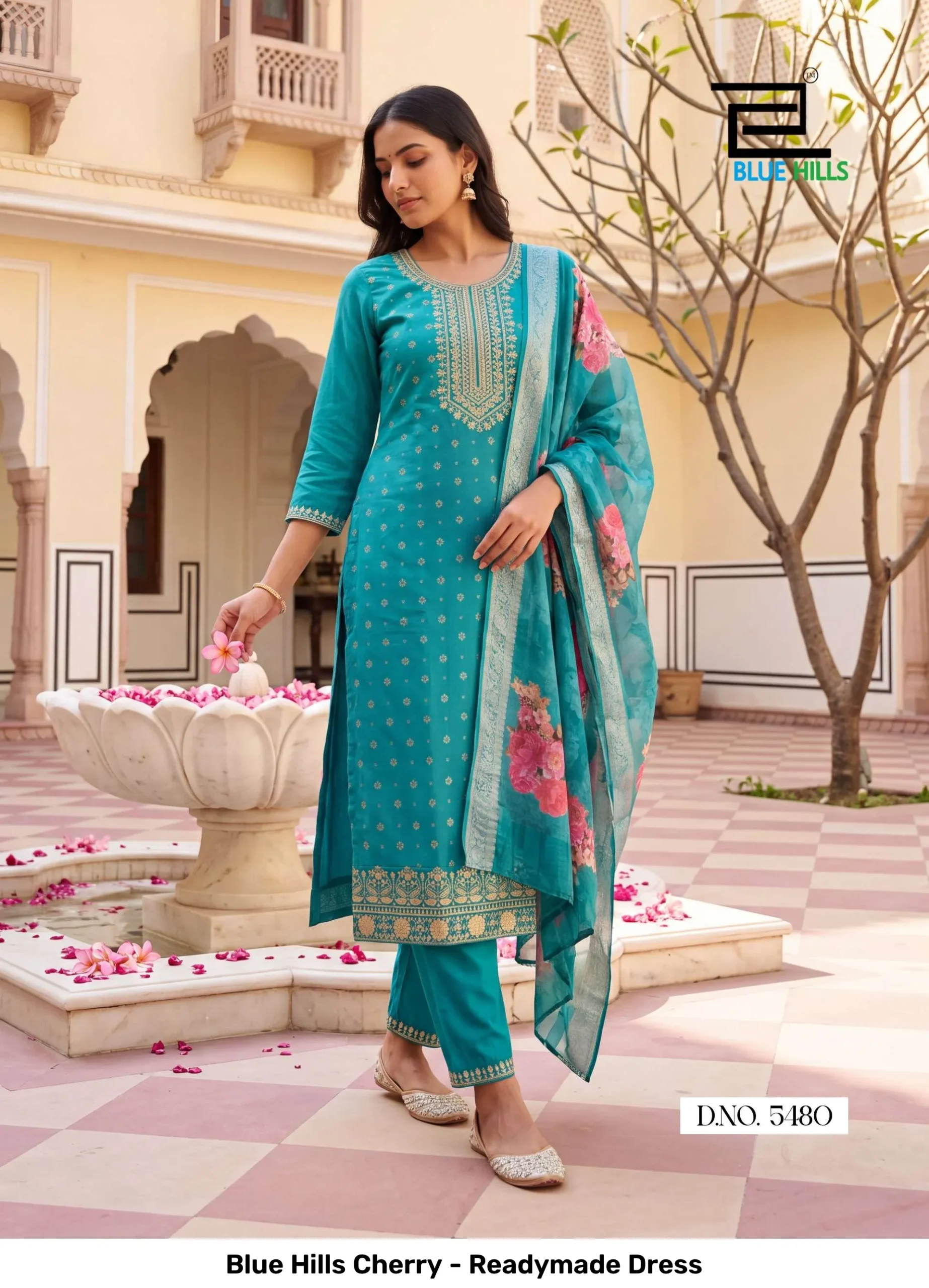 Blue Hills Cherry - Readymade Dress - Image 6