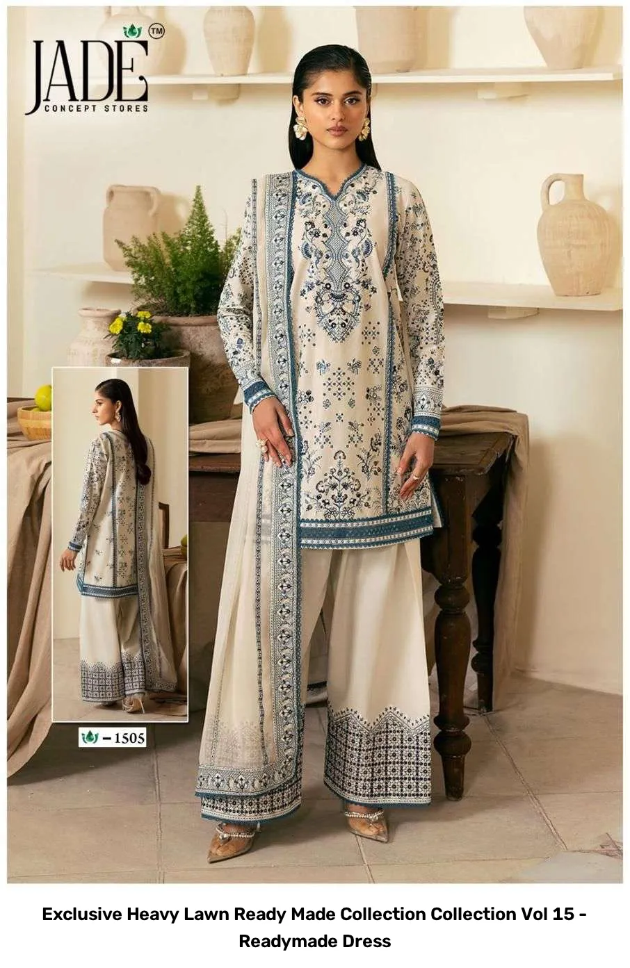 Exclusive Heavy Lawn Ready Made Collection Collection Vol 15 - Readymade Dress - Image 2