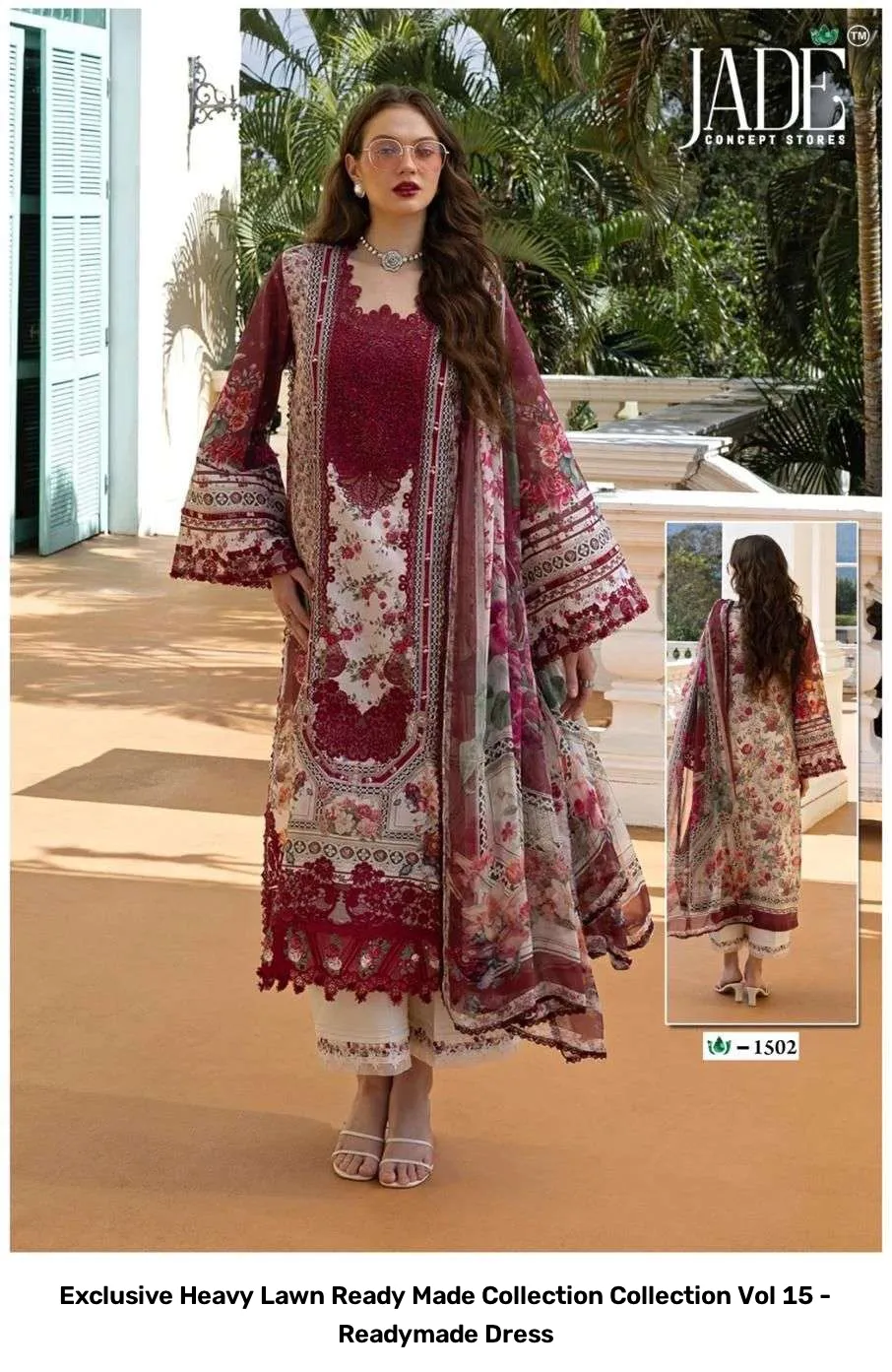 Exclusive Heavy Lawn Ready Made Collection Collection Vol 15 - Readymade Dress - Image 4