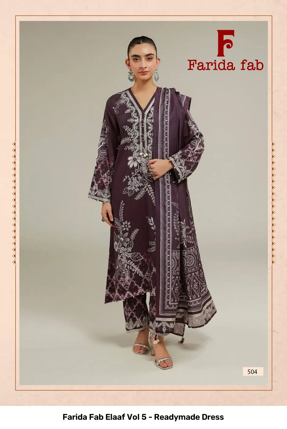 Farida Fab Elaaf Vol 5 - Readymade Dress - Image 4