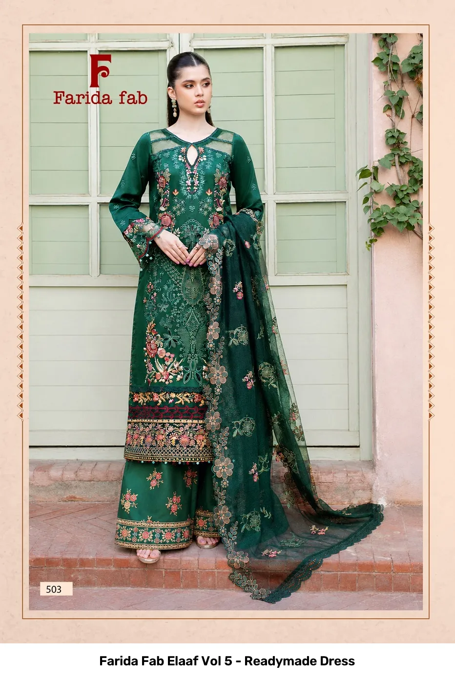 Farida Fab Elaaf Vol 5 - Readymade Dress - Image 5