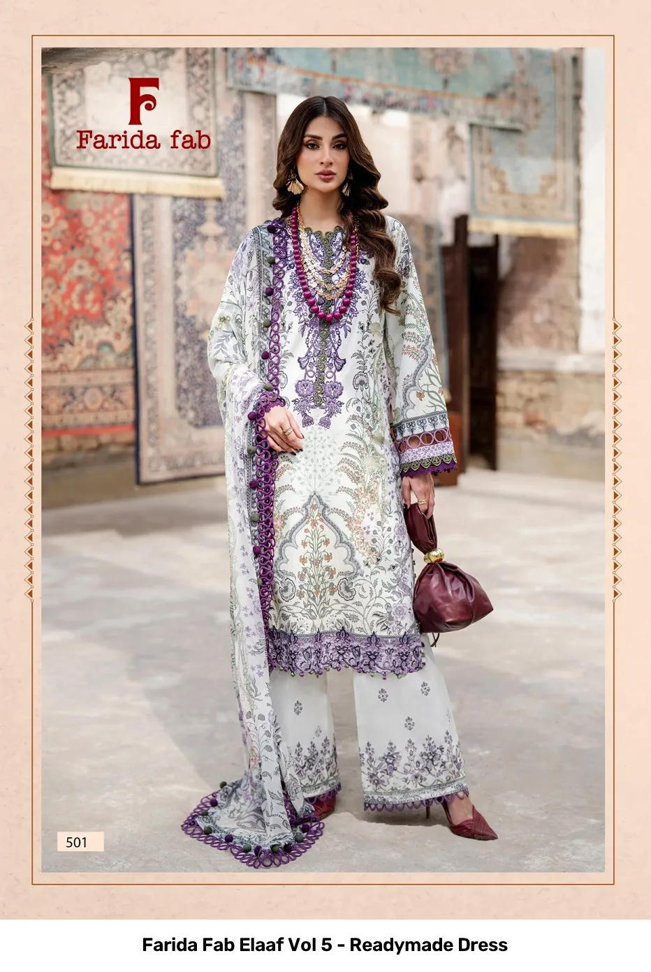 Farida Fab Elaaf Vol 5 - Readymade Dress - Image 6