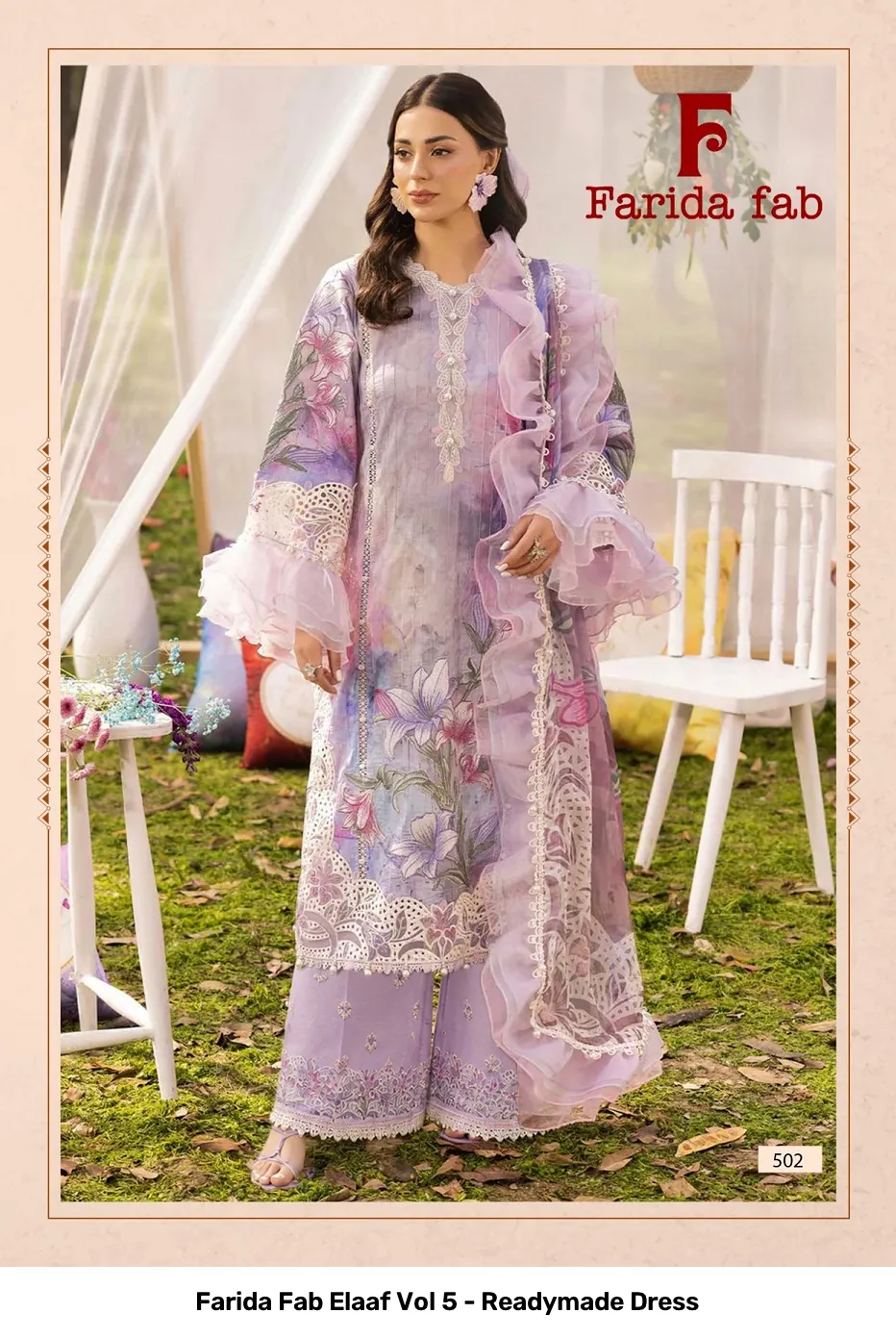 Farida Fab Elaaf Vol 5 - Readymade Dress - Image 8