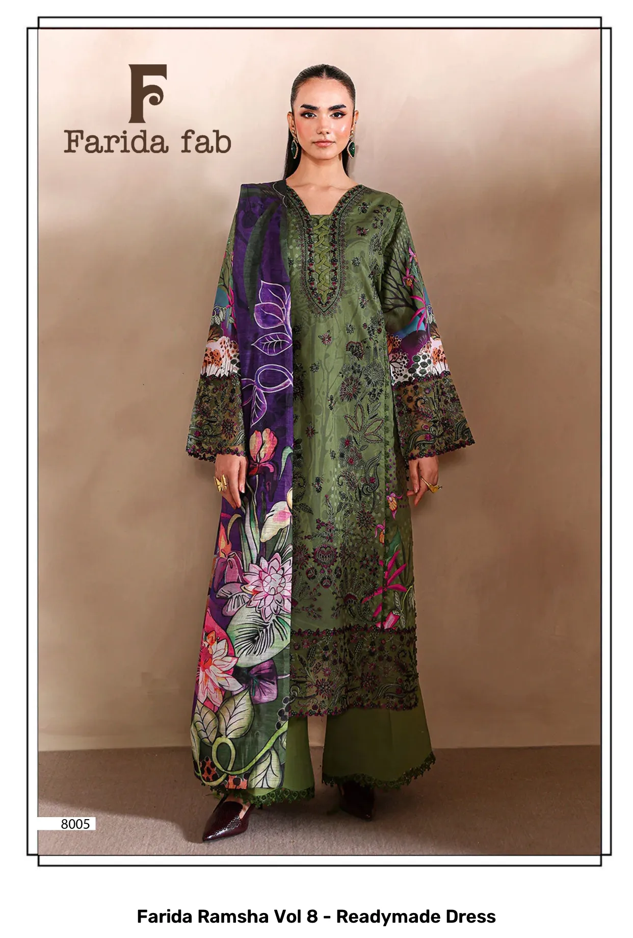 Farida Ramsha Vol 8 - Readymade Dress - Image 3