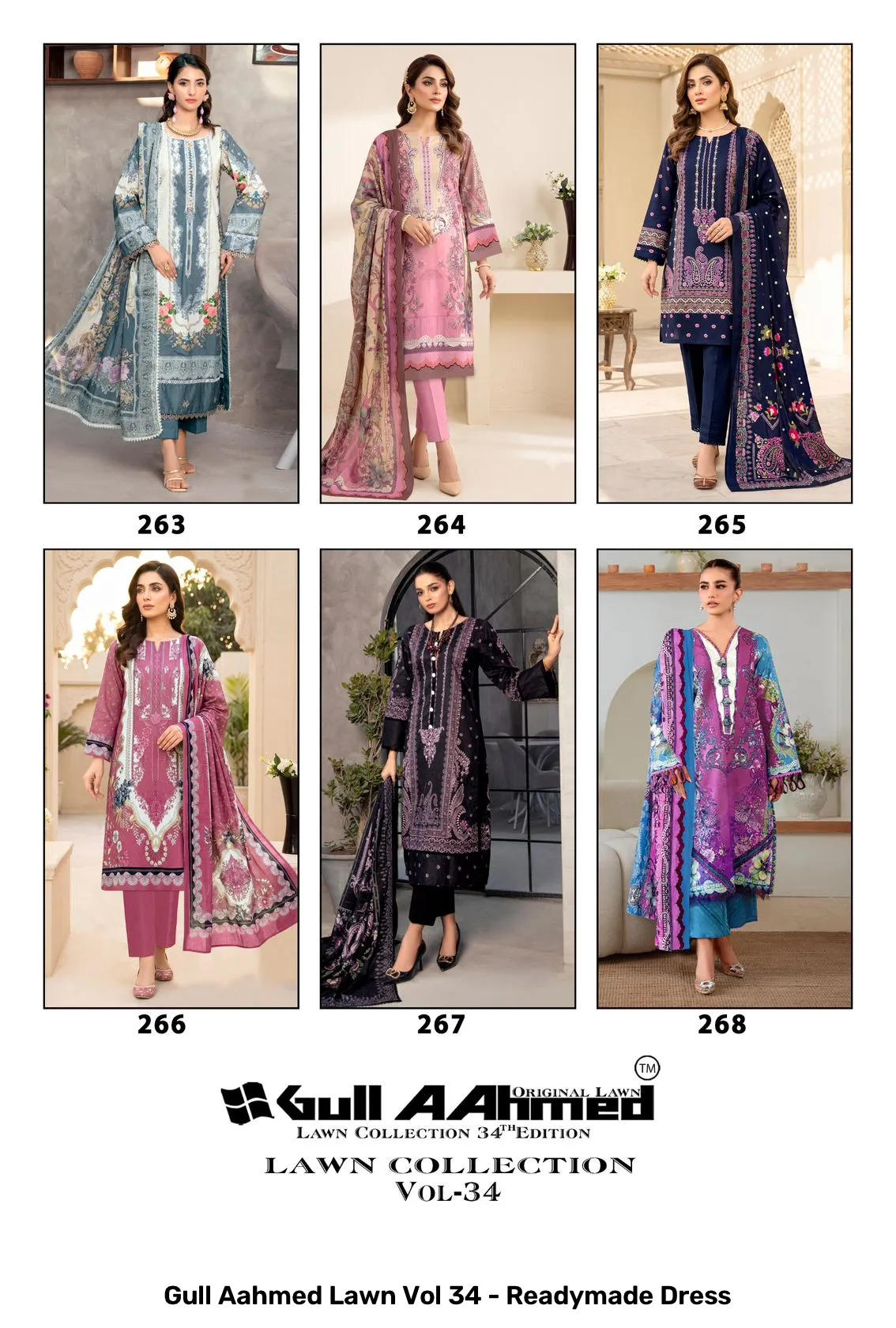 Gull Aahmed Lawn Vol 34 - Readymade Dress - Image 2