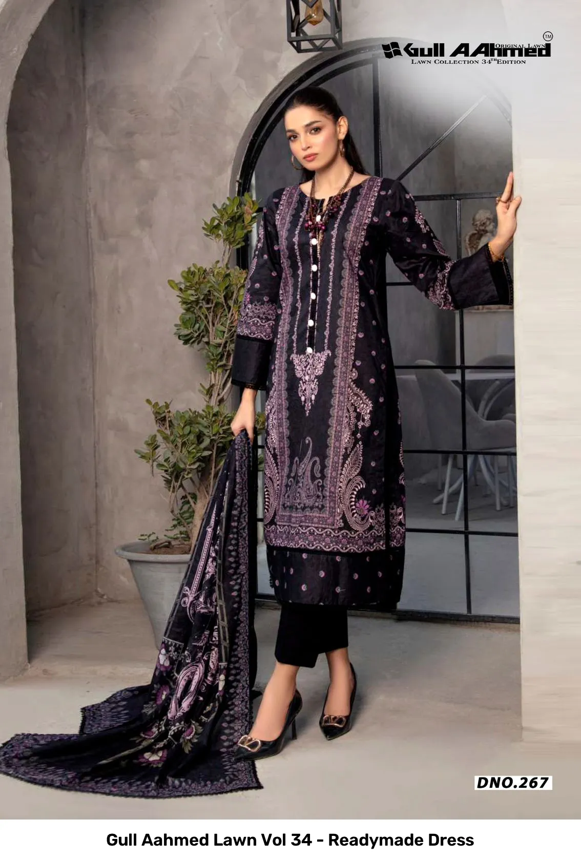 Gull Aahmed Lawn Vol 34 - Readymade Dress - Image 3