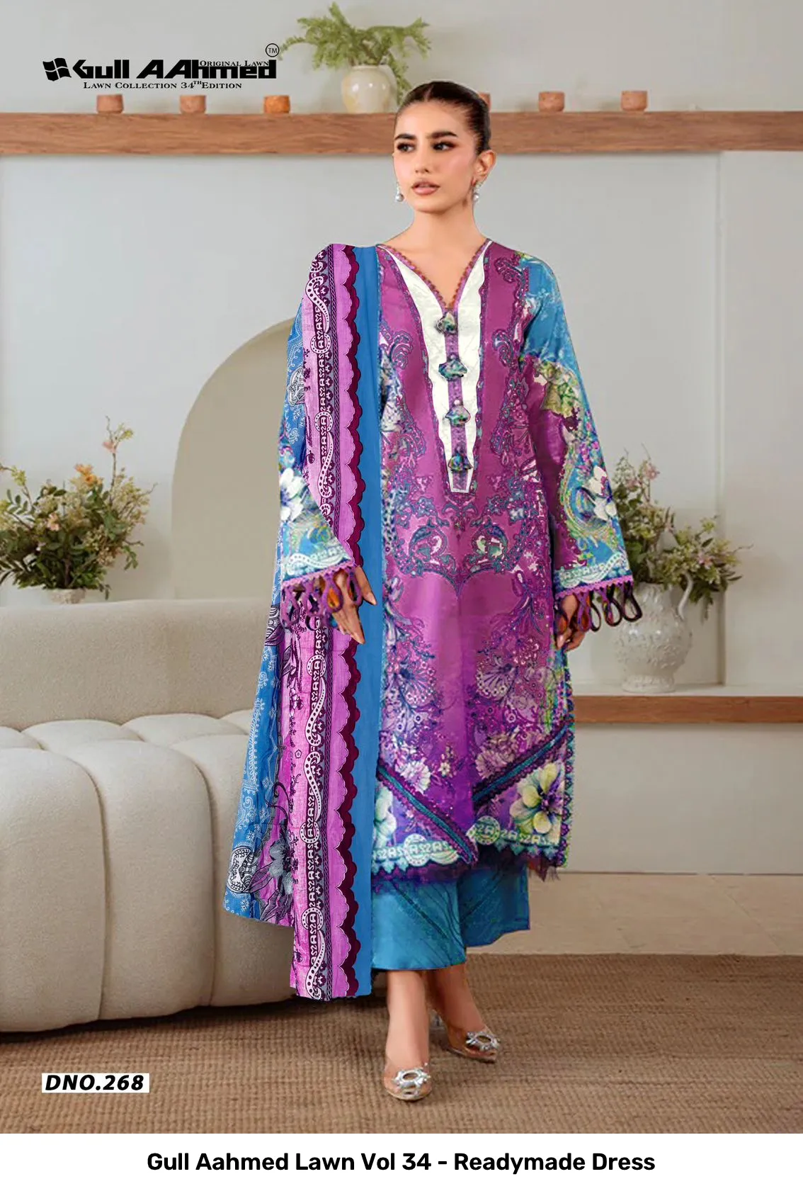 Gull Aahmed Lawn Vol 34 - Readymade Dress - Image 7