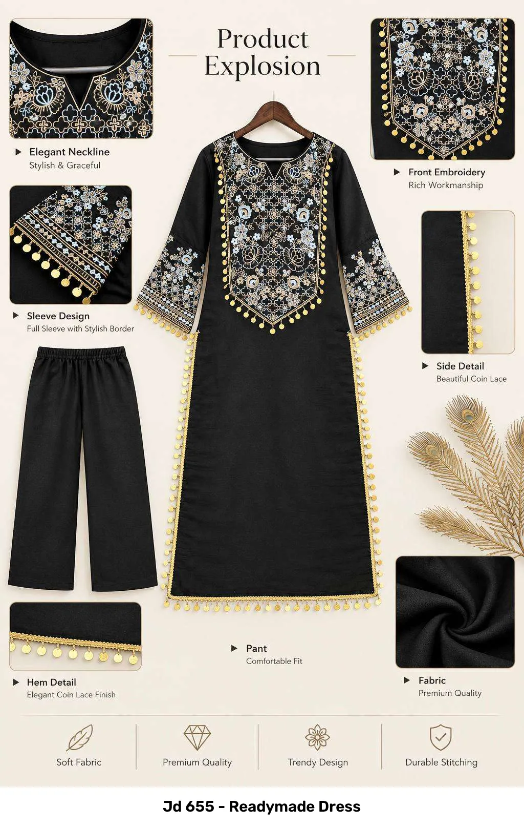 Jd 655 - Readymade Dress - Image 5