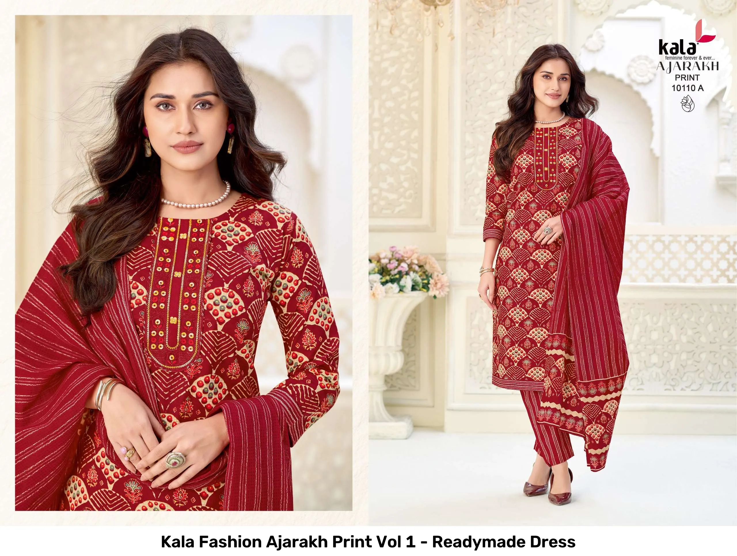 Kala Fashion Ajarakh Print Vol 1 - Readymade Dress - Image 10