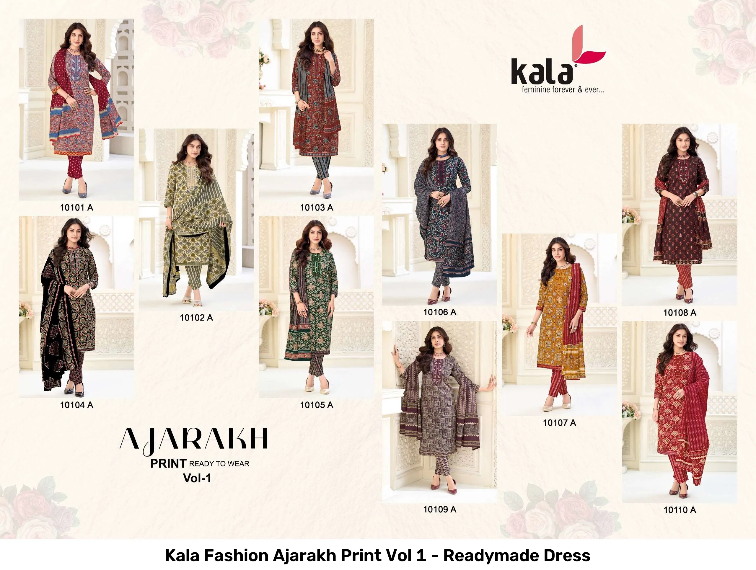 Kala Fashion Ajarakh Print Vol 1 - Readymade Dress - Image 11