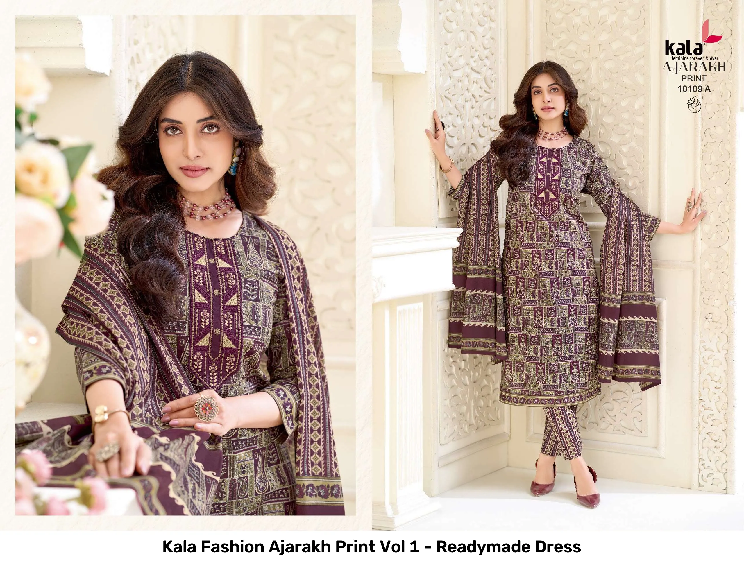 Kala Fashion Ajarakh Print Vol 1 - Readymade Dress - Image 2