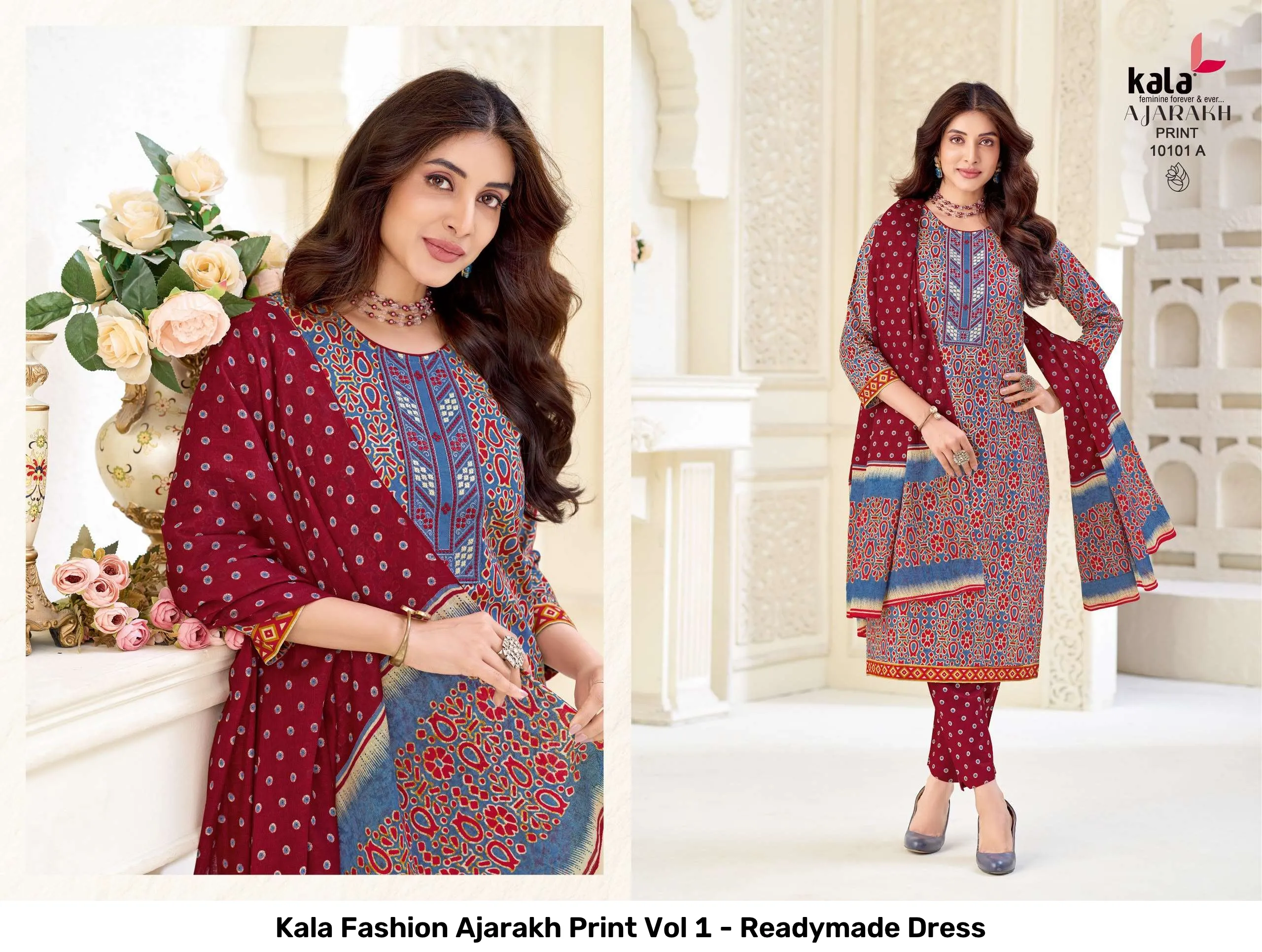 Kala Fashion Ajarakh Print Vol 1 - Readymade Dress - Image 5