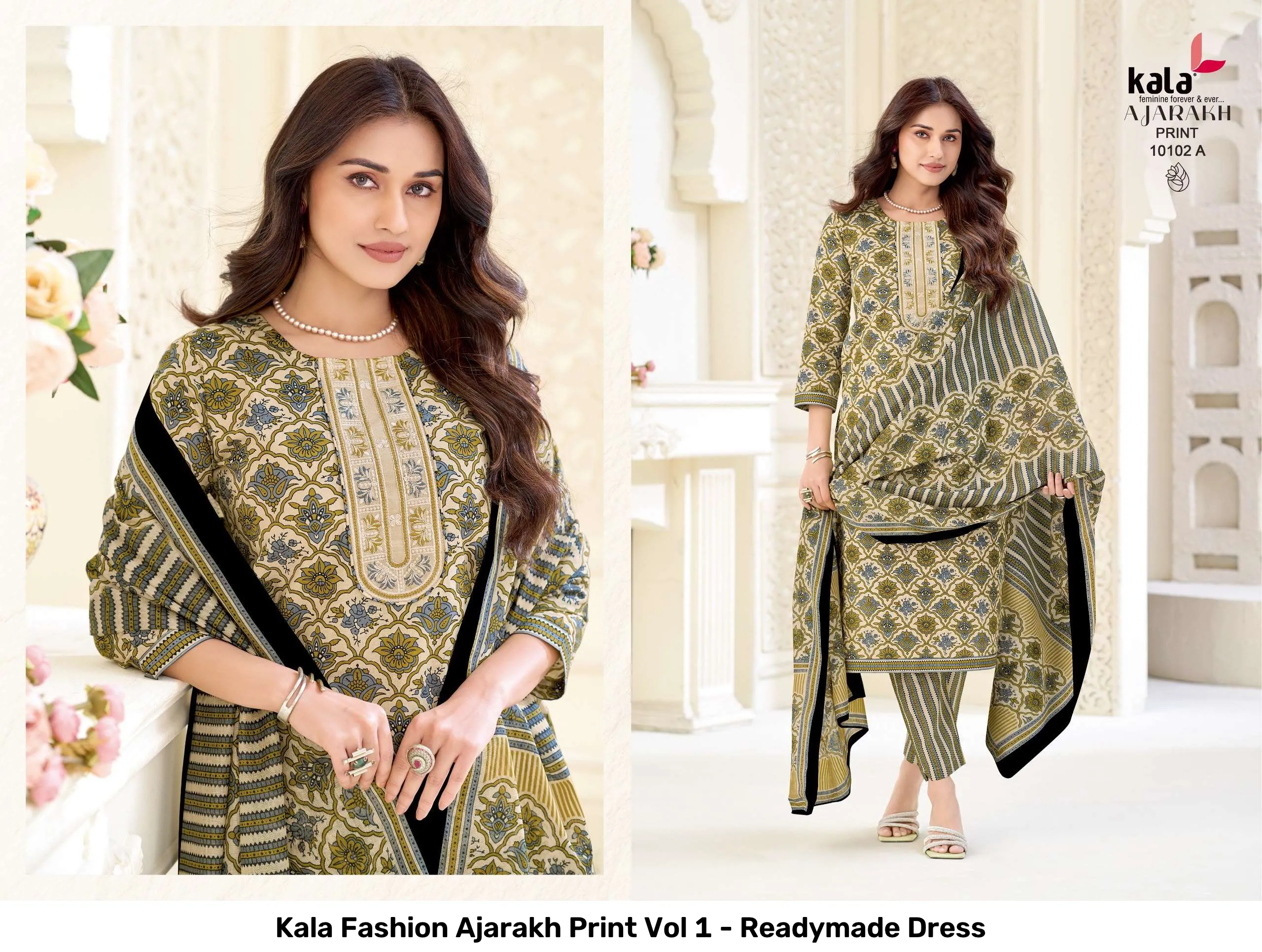 Kala Fashion Ajarakh Print Vol 1 - Readymade Dress - Image 9