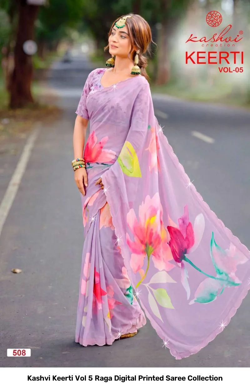 Kashvi Keerti Vol 5 Raga Digital Printed Saree Collection - Image 3