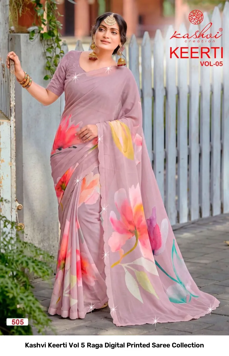 Kashvi Keerti Vol 5 Raga Digital Printed Saree Collection - Image 4