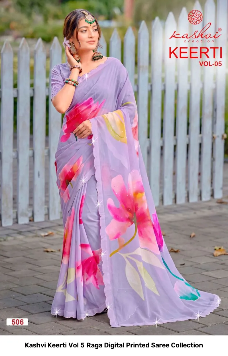 Kashvi Keerti Vol 5 Raga Digital Printed Saree Collection - Image 7