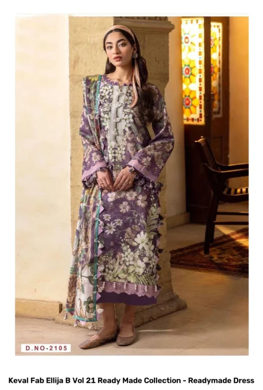 Keval Fab Ellija B Vol 21 Ready Made Collection - Readymade Dress