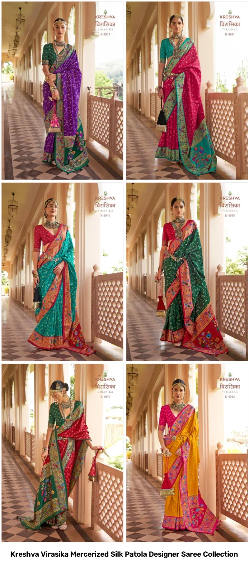 Kreshva Virasika Mercerized Silk Patola Designer Saree Collection - Image 8