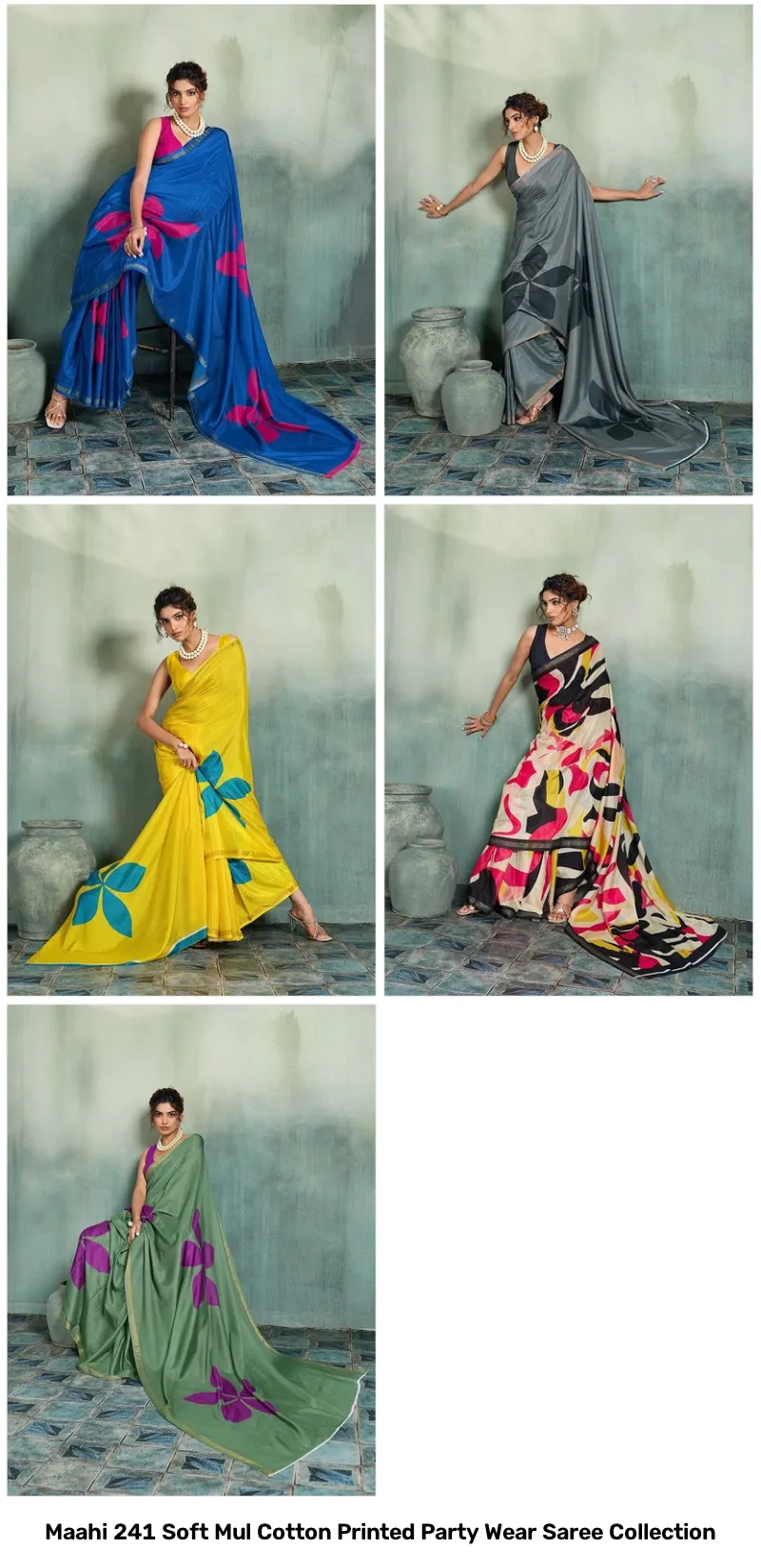 Maahi 241 Soft Mul Cotton Printed Party Wear Saree Collection - Image 4