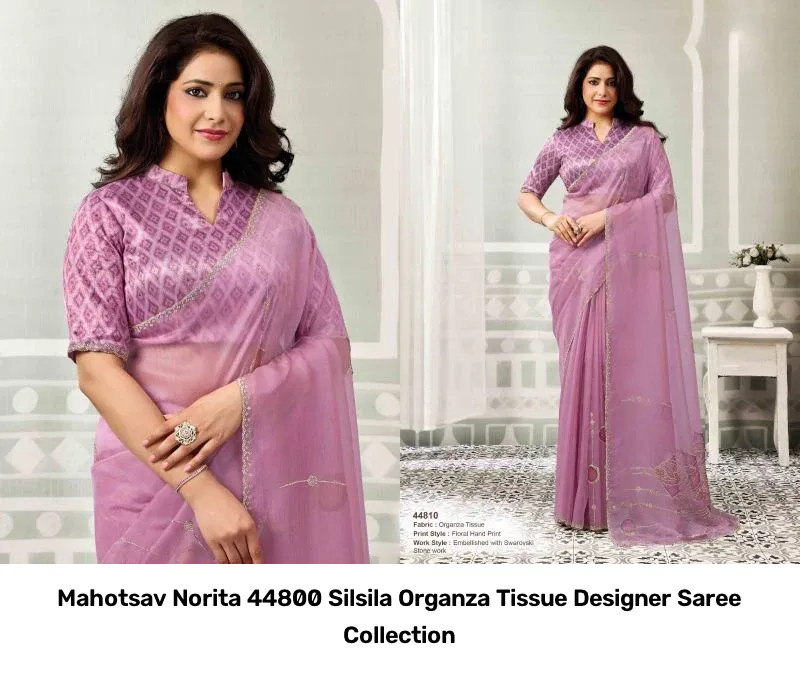 Mahotsav Norita 44800 Silsila Organza Tissue Designer Saree Collection - Image 10