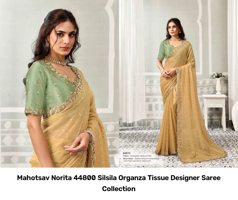 Mahotsav Norita 44800 Silsila Organza Tissue Designer Saree Collection - Image 11