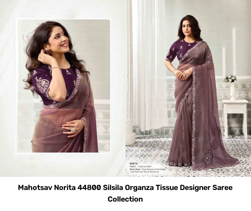 Mahotsav Norita 44800 Silsila Organza Tissue Designer Saree Collection - Image 12
