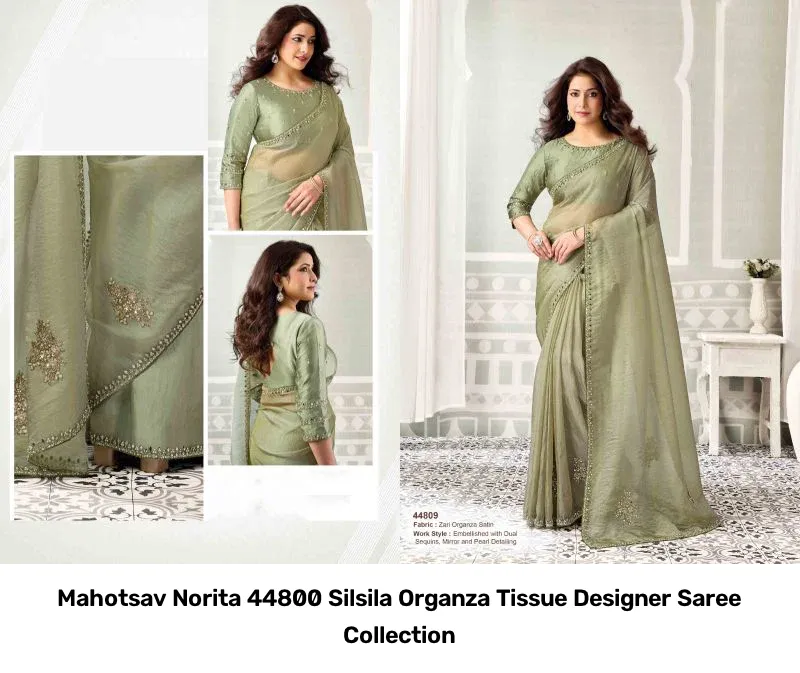 Mahotsav Norita 44800 Silsila Organza Tissue Designer Saree Collection - Image 15