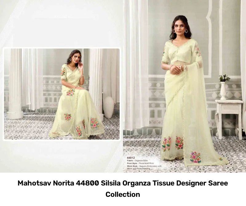 Mahotsav Norita 44800 Silsila Organza Tissue Designer Saree Collection - Image 17