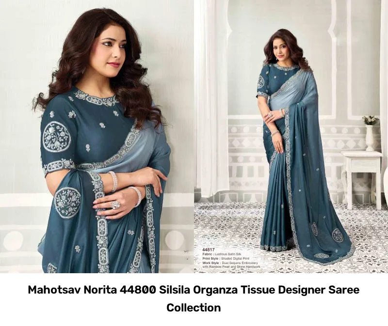 Mahotsav Norita 44800 Silsila Organza Tissue Designer Saree Collection - Image 2