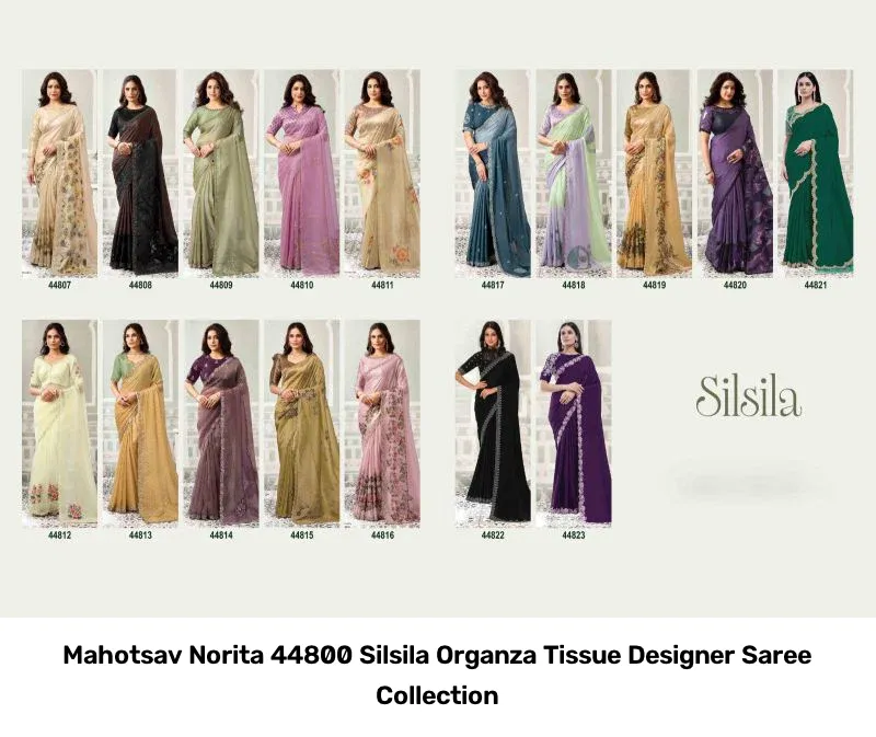 Mahotsav Norita 44800 Silsila Organza Tissue Designer Saree Collection - Image 20