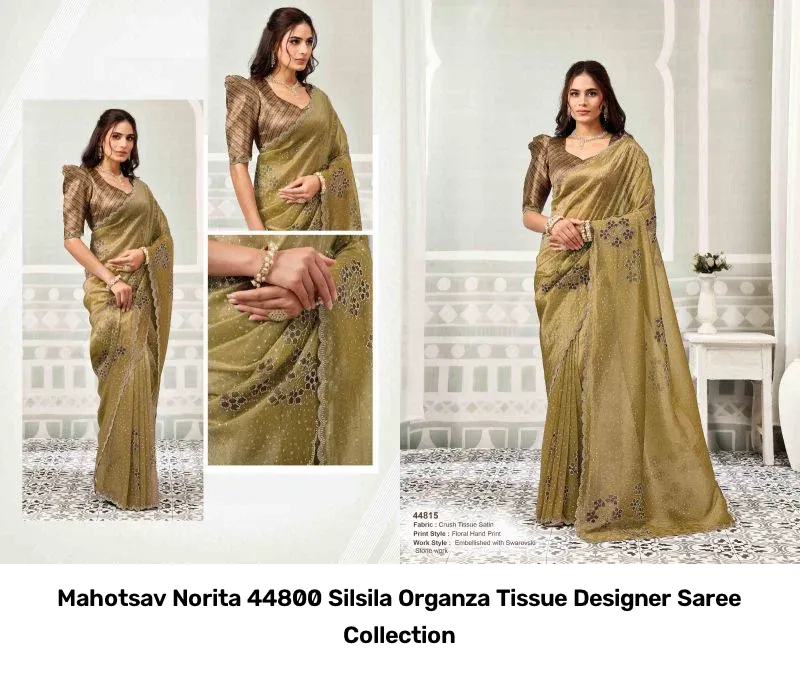 Mahotsav Norita 44800 Silsila Organza Tissue Designer Saree Collection - Image 21