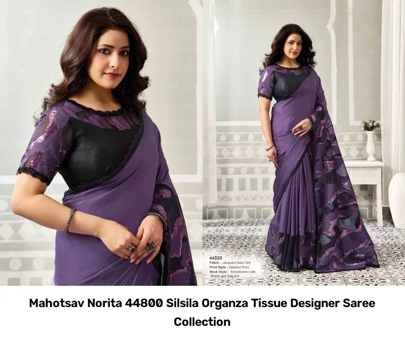 Mahotsav Norita 44800 Silsila Organza Tissue Designer Saree Collection - Image 4