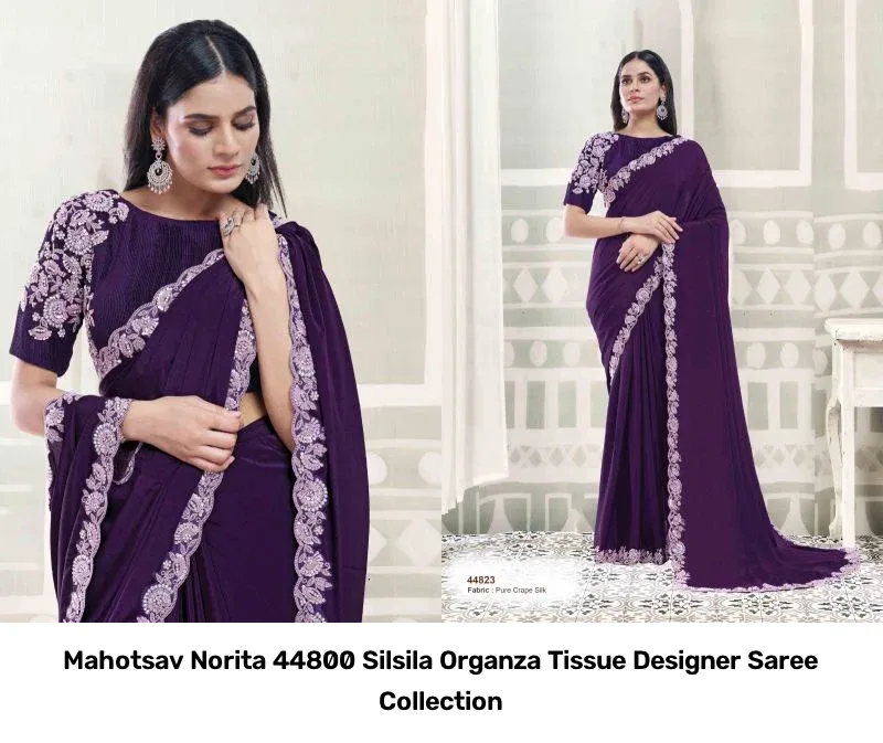 Mahotsav Norita 44800 Silsila Organza Tissue Designer Saree Collection - Image 8