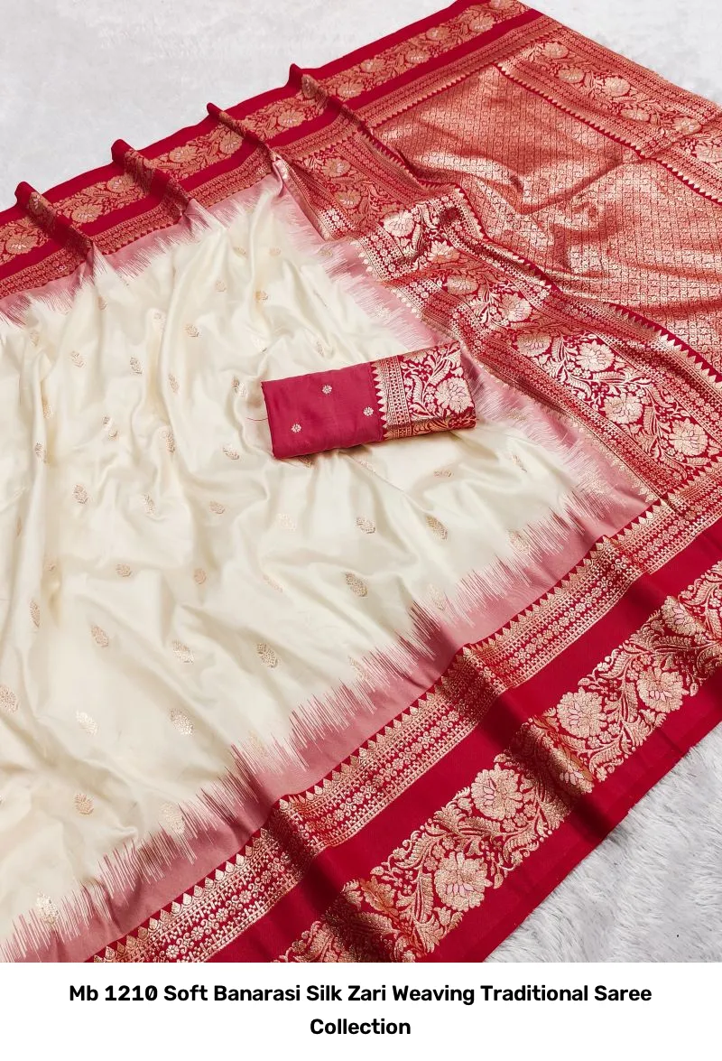 Mb 1210 Soft Banarasi Silk Zari Weaving Traditional Saree Collection - Image 9