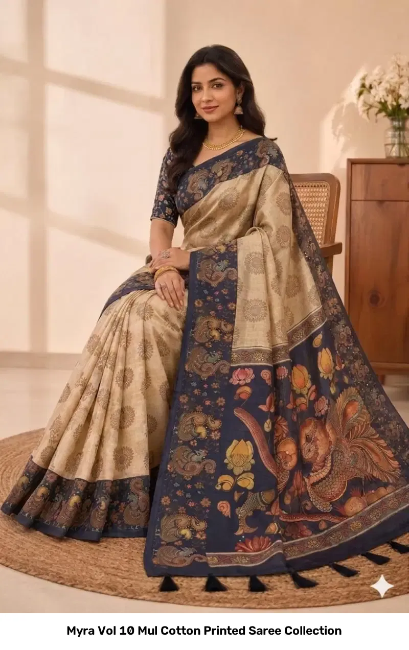 Myra Vol 10 Mul Cotton Printed Saree Collection