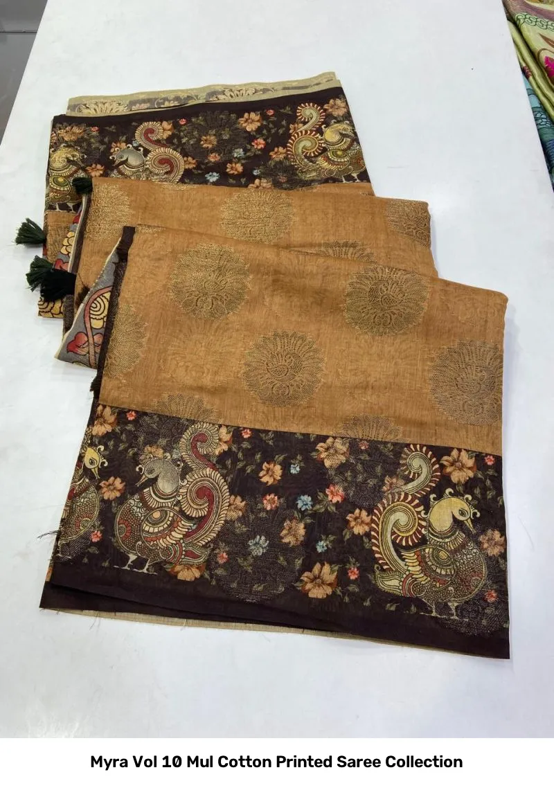 Myra Vol 10 Mul Cotton Printed Saree Collection - Image 10