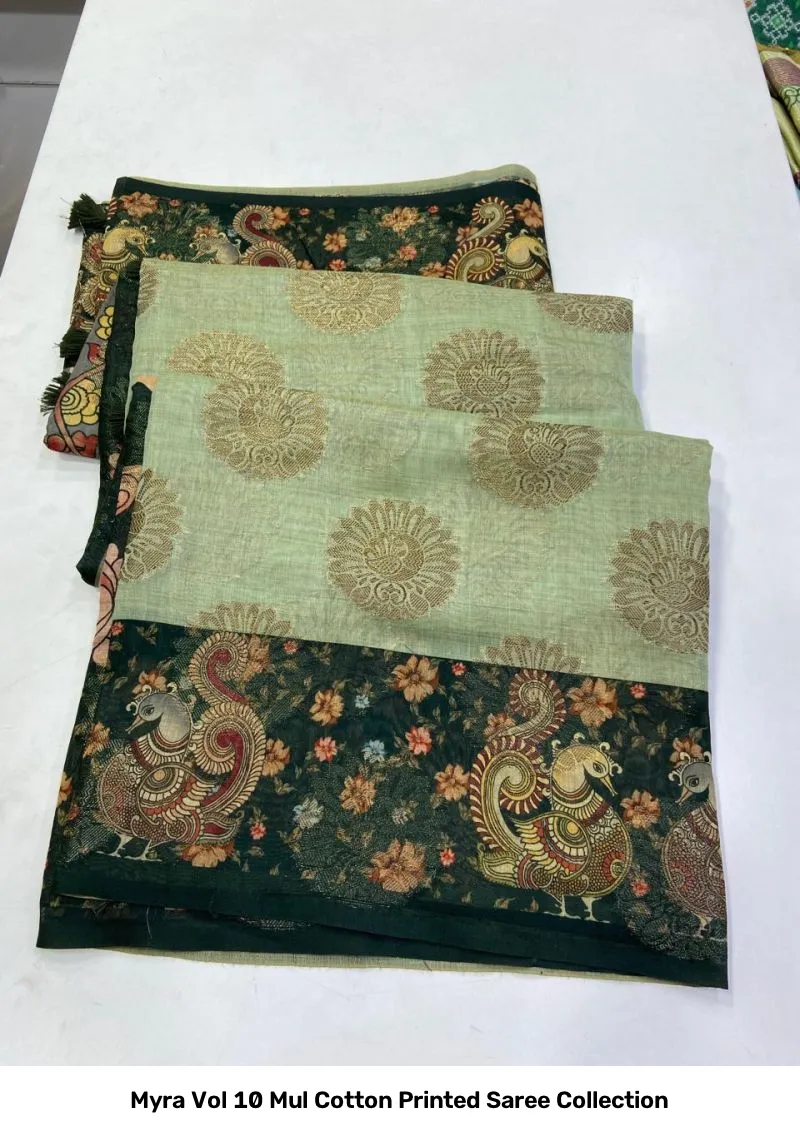 Myra Vol 10 Mul Cotton Printed Saree Collection - Image 2