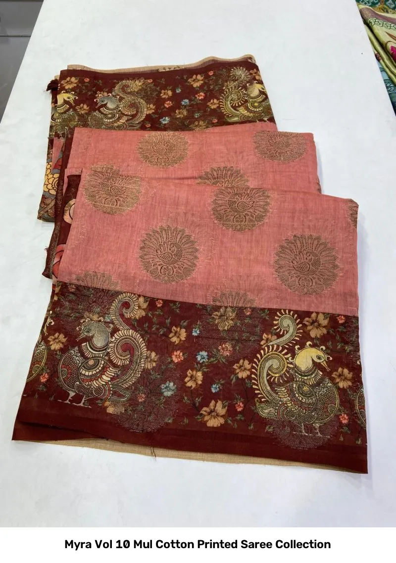 Myra Vol 10 Mul Cotton Printed Saree Collection - Image 4