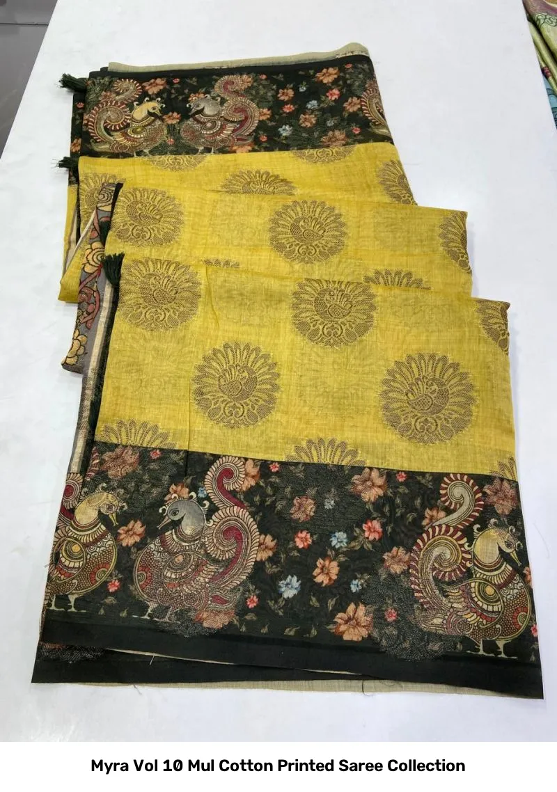 Myra Vol 10 Mul Cotton Printed Saree Collection - Image 5
