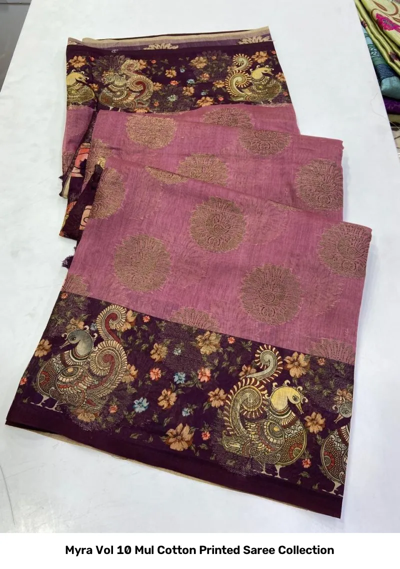 Myra Vol 10 Mul Cotton Printed Saree Collection - Image 7