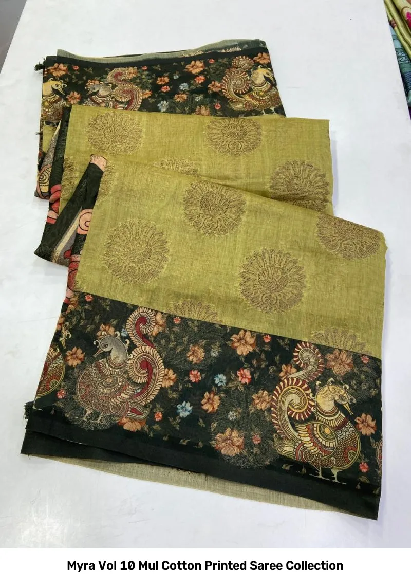 Myra Vol 10 Mul Cotton Printed Saree Collection - Image 8