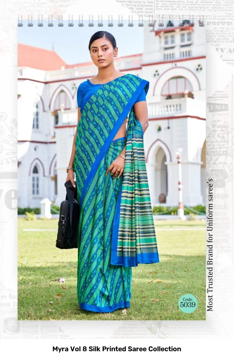 Myra Vol 8 Silk Printed Saree Collection - Image 12